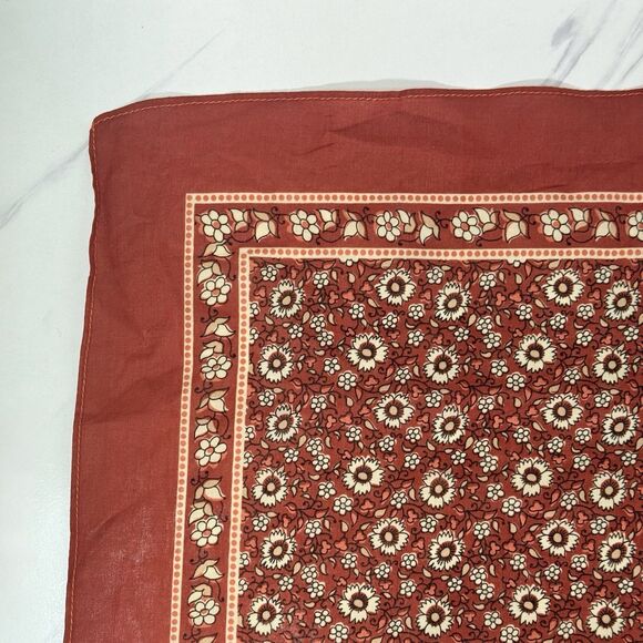 SOLD NWOT Sezane Floral Square Scarf Terry Cotton French Girl Parisian Chic - Picture 9 of 11